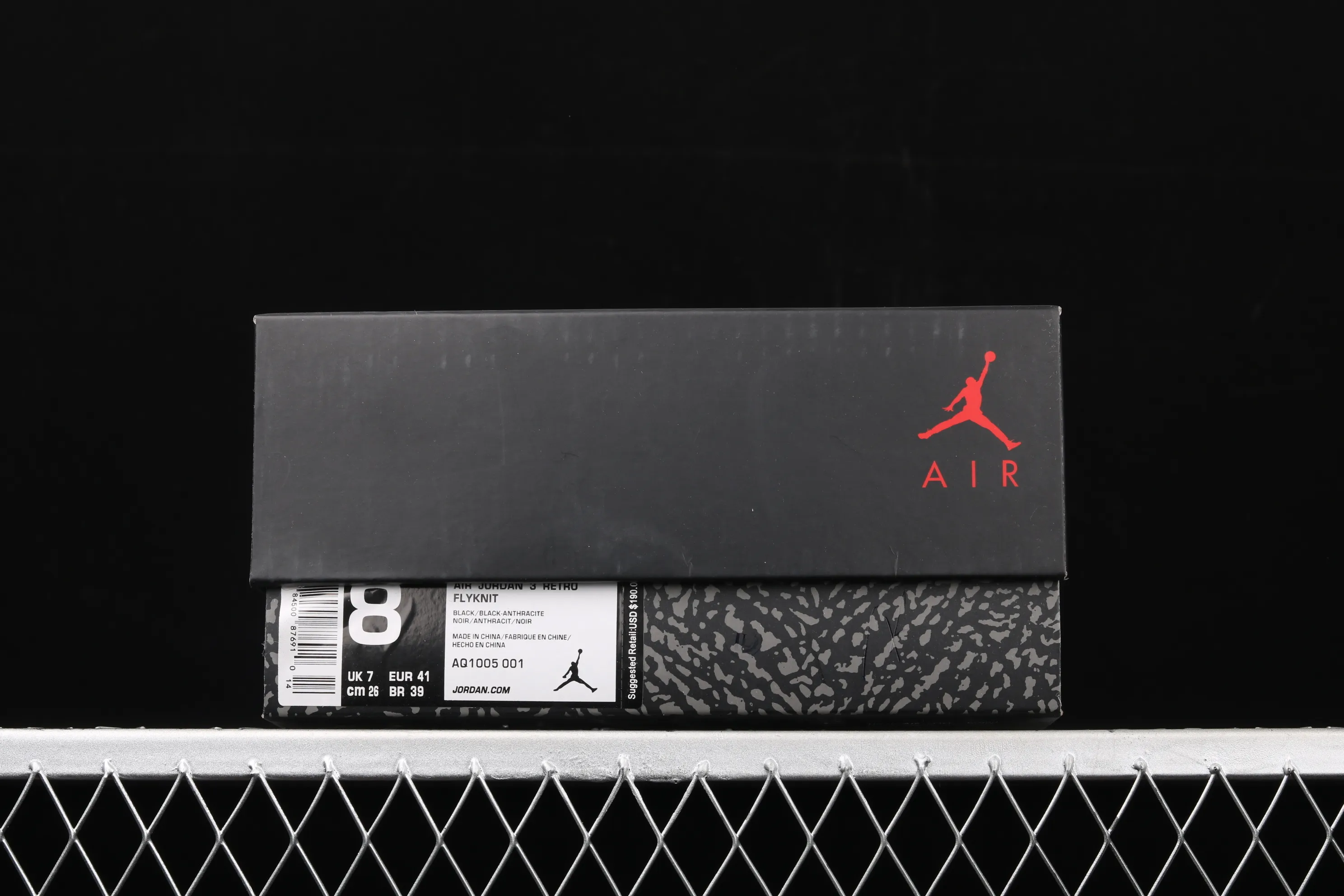 All categories Air Jordan Jordan series basketball shoes Air Jordan 3 Air Jordan 3 Flyknit AJ3 Joe 3 woven all black AQ1005-001